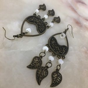 Chandelier long beaded charm earrings